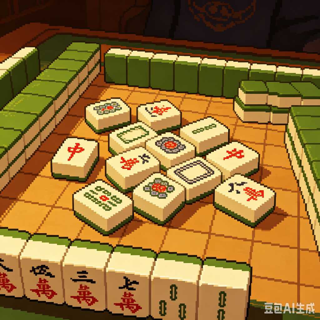 logo engrave mahjong tiles